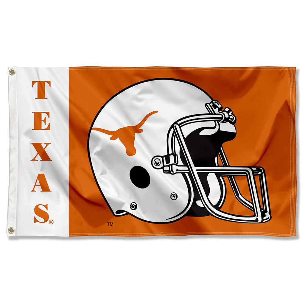 College Flags & Banners Co. Texas UT Longhorns Large Football Helmet 3x5 Orange Flag